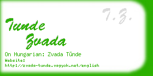 tunde zvada business card